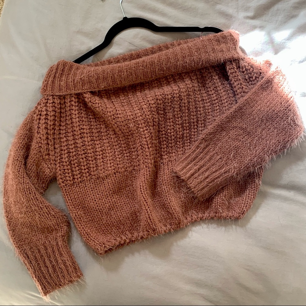 Miracle U.S.A fluffy off shoulder sweater New WIth TaGs